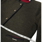 Vintage GEIGER Sweater Cardigan Tyrol Boiled Pure Wool Button Green Womens 42 by Geiger