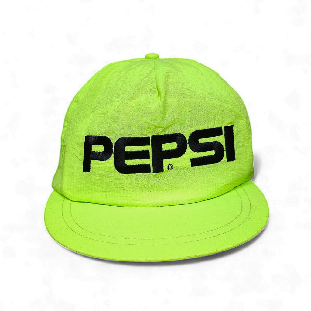 Vintage 90s PEPSI Neon Green Black Letters Snapback Hat Cap Soda by PEPSI