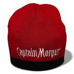 Captain Morgan Red Knit Beanie Embroidered Logo One Size by Captain Morgan