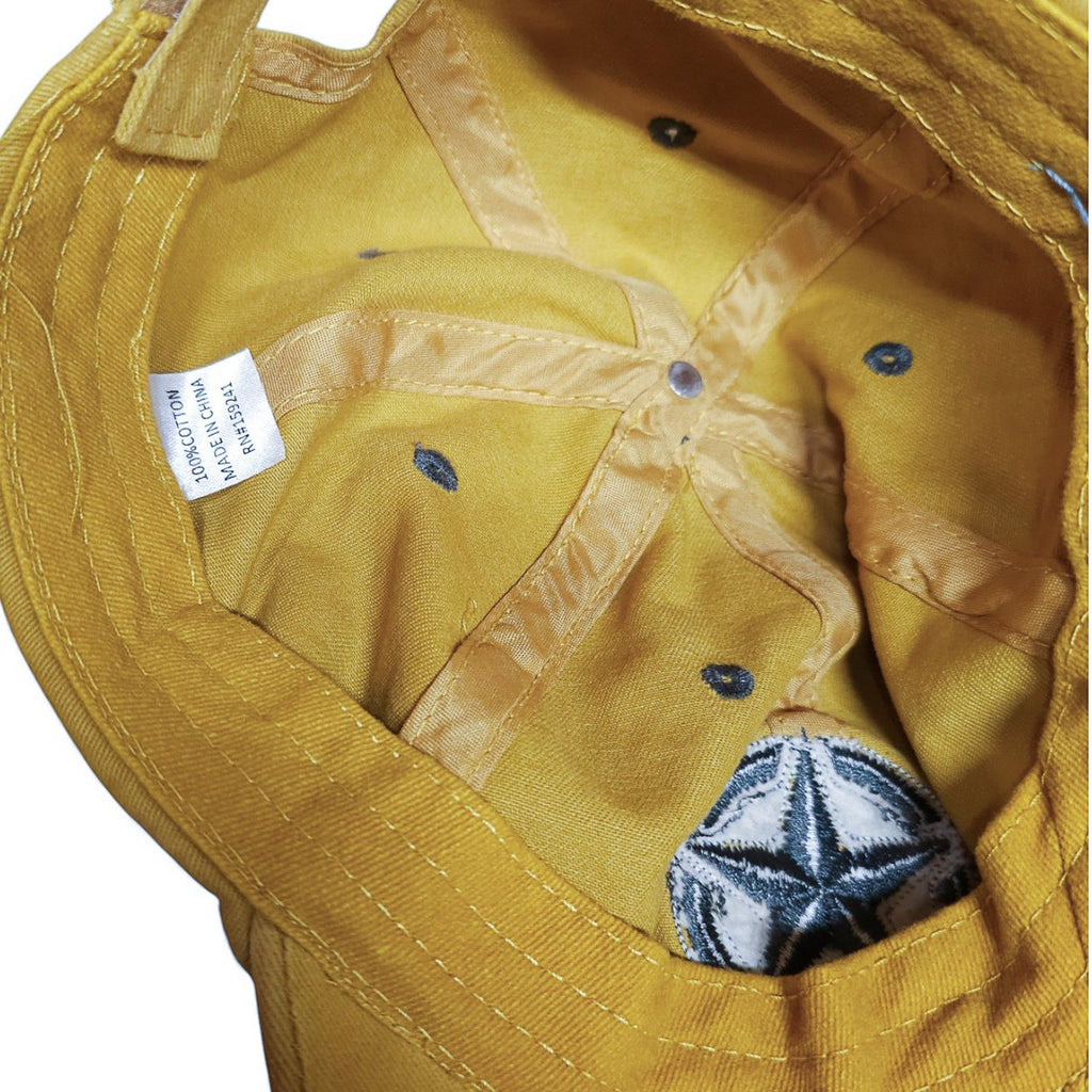 Jeep Hat Distressed Adult Adjustable Cap 3D Stitch Star Jeep Logo Yellow by Jeep