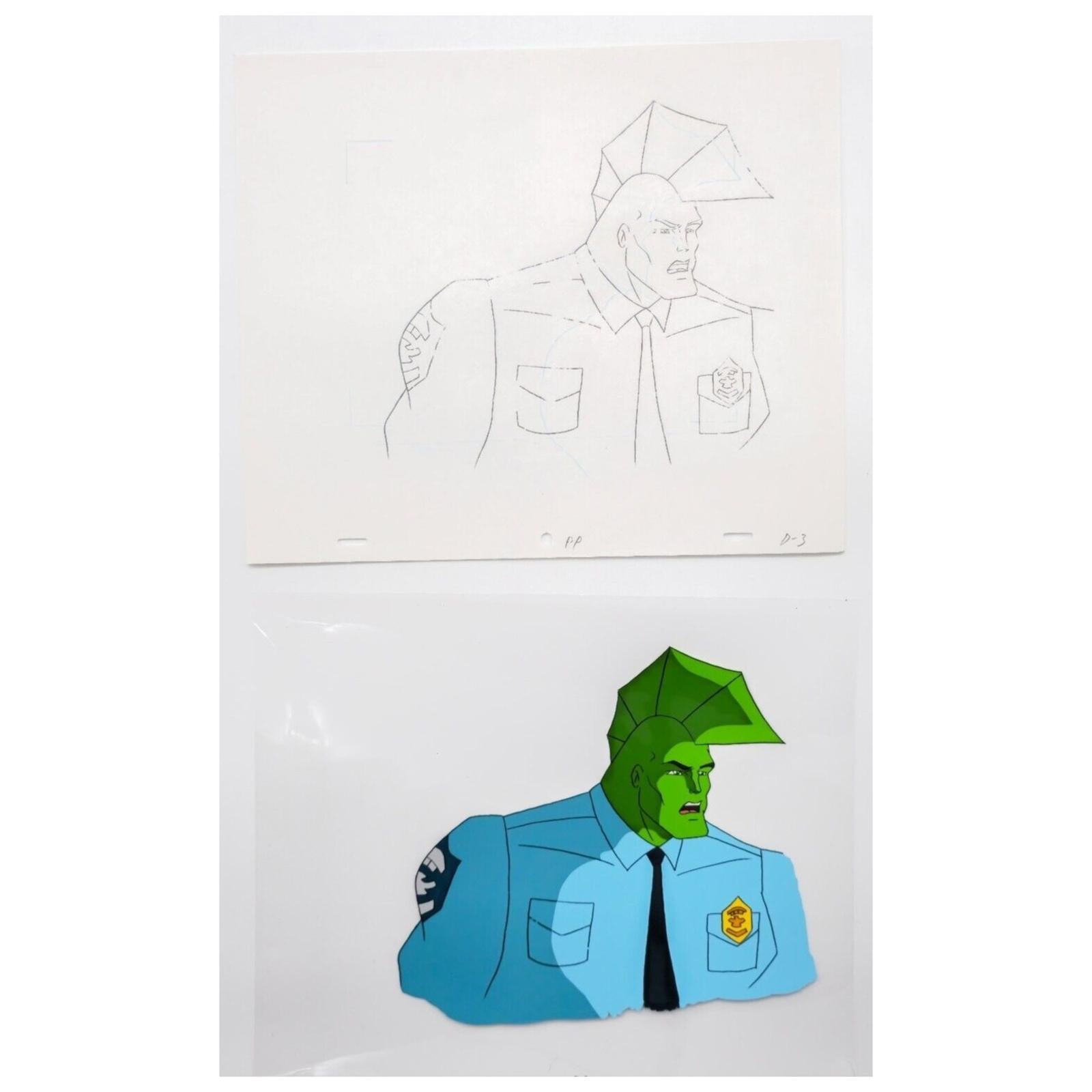 Savage Dragon Authentic Animation Production Cel & Drawing The Savage Dragon by Dic