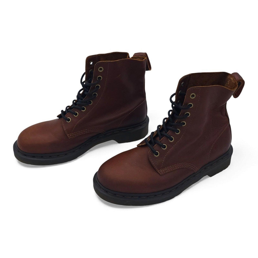 Dr Martens 1460 Pascal Smooth Leather Lace Up Ankle Boots Brown Size Mens 9 US