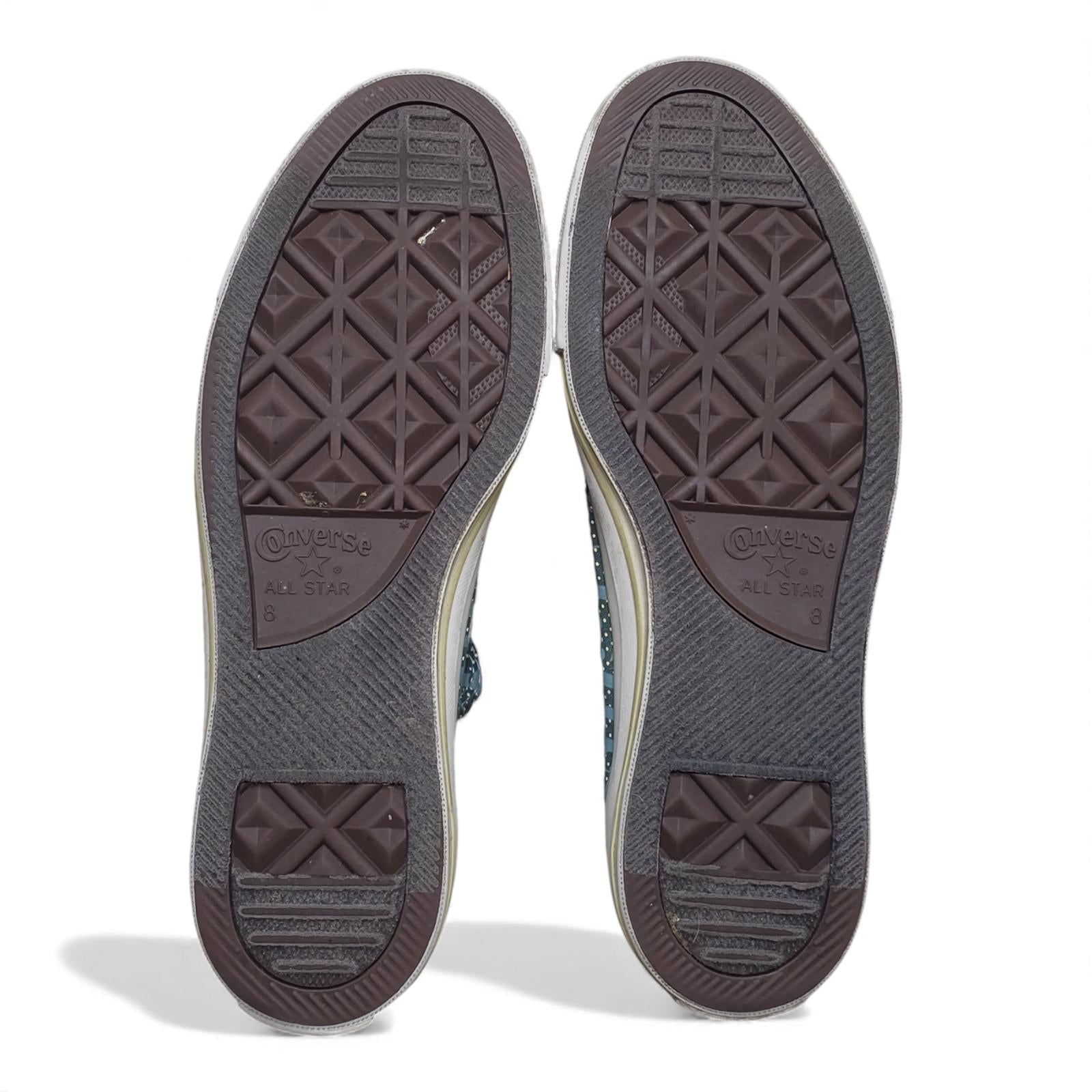 Converse All Star Chuck Taylor Sneakers Blue Pink Polka Dot Elephant - Size 10W