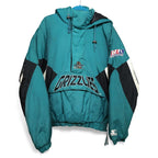 Utah Grizzlies IHL Vintage Starter Hockey Jacket Kangaroo Pouch Zip-Up Adult L