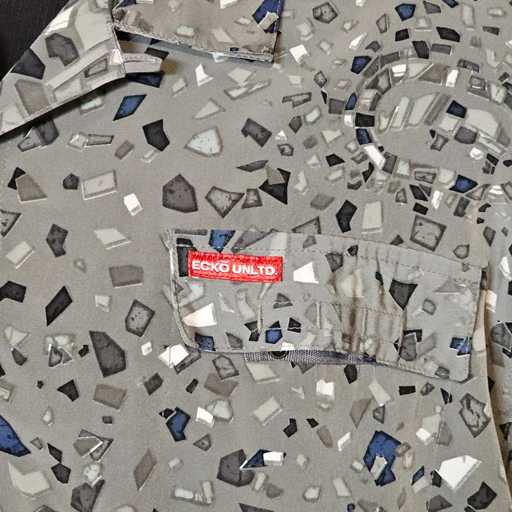 Ecko Unltd Complex Button Down Geometric Gem Stone All Over Print Shirt Size XXL by Ecko Unltd.