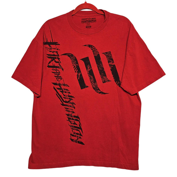 Y2K Hart And Huntington Ink Rock Moto T-Shirt Red - XL