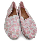 TOM'S Classic Pink Canvas Elephant Sprinkles Slip On Flats 9.5w by TOMS