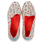 TOMS Shoes Cupsole Canvas OrthoLite Natural Tropical Dog Print - Womans 9.5 by TOMS