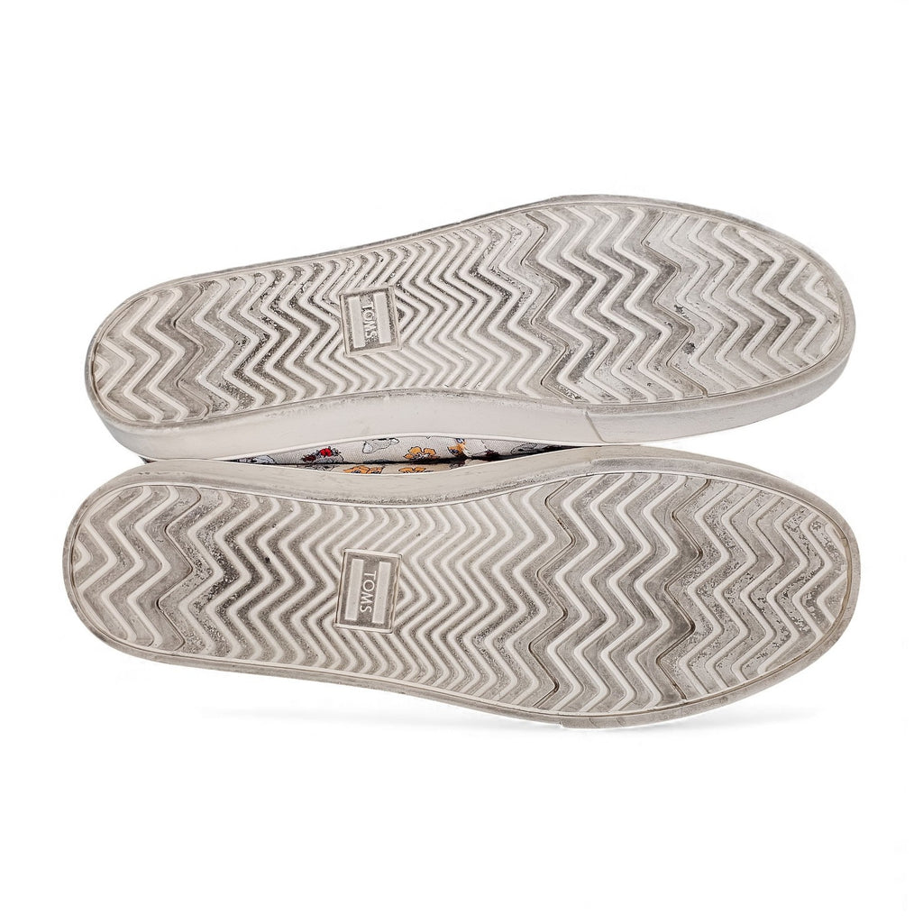 TOMS Shoes Cupsole Canvas OrthoLite Natural Tropical Dog Print - Womans 9.5 by TOMS