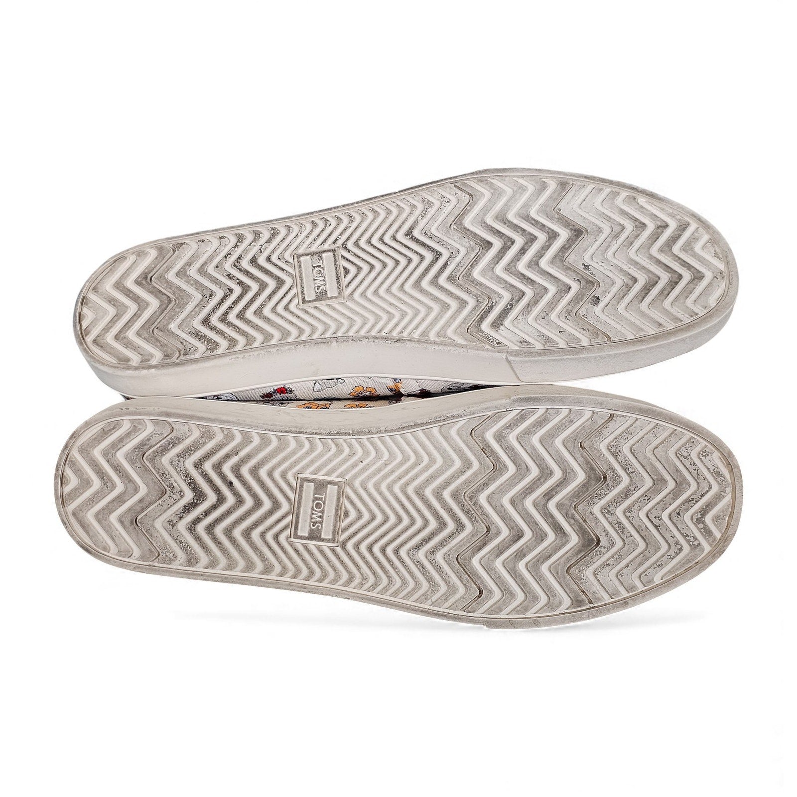 TOMS Shoes Cupsole Canvas OrthoLite Natural Tropical Dog Print - Womans 9.5 by TOMS