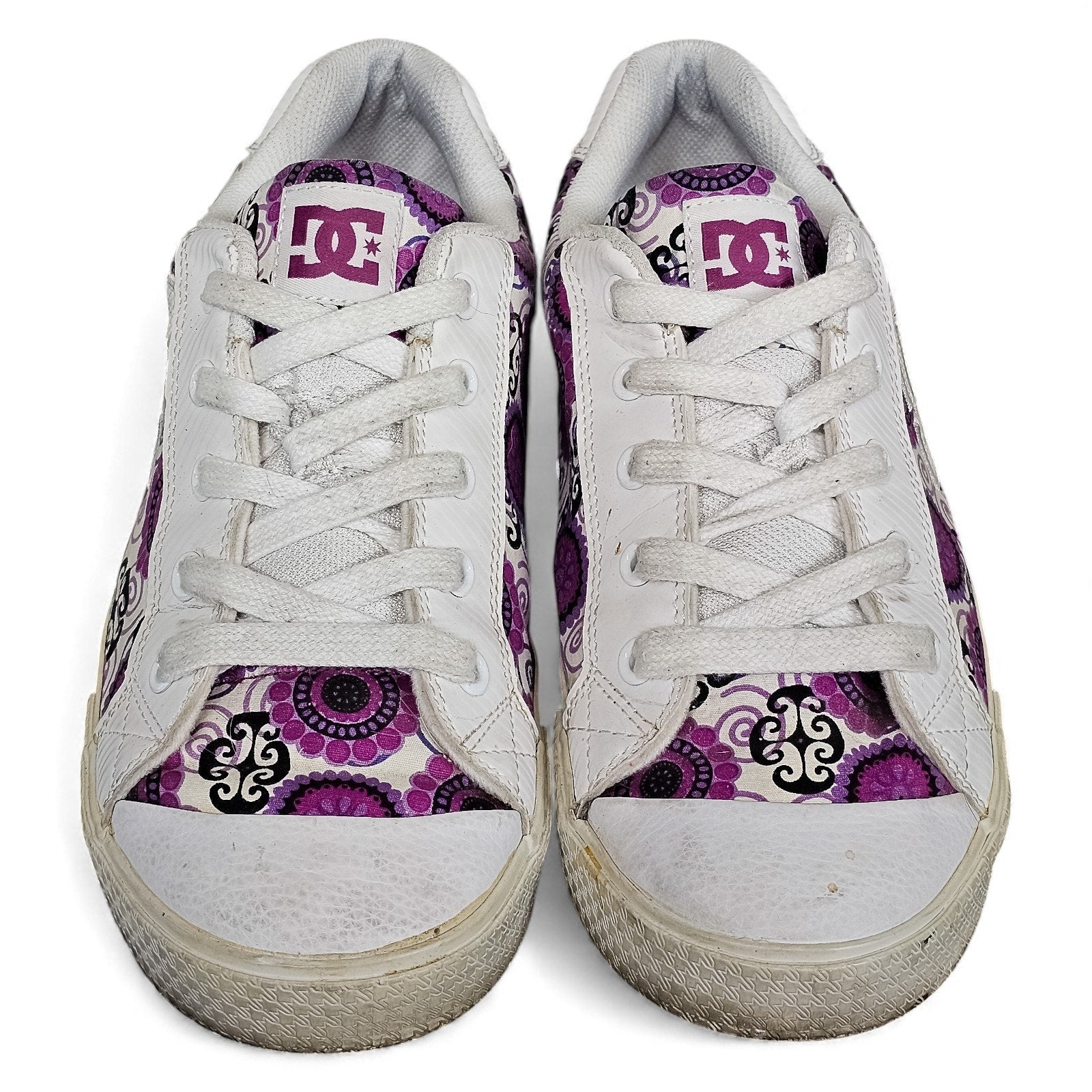 Vintage DC Shoes Low Top Sneakers Purple Print Rare 10w/8.5m by DC Shoes