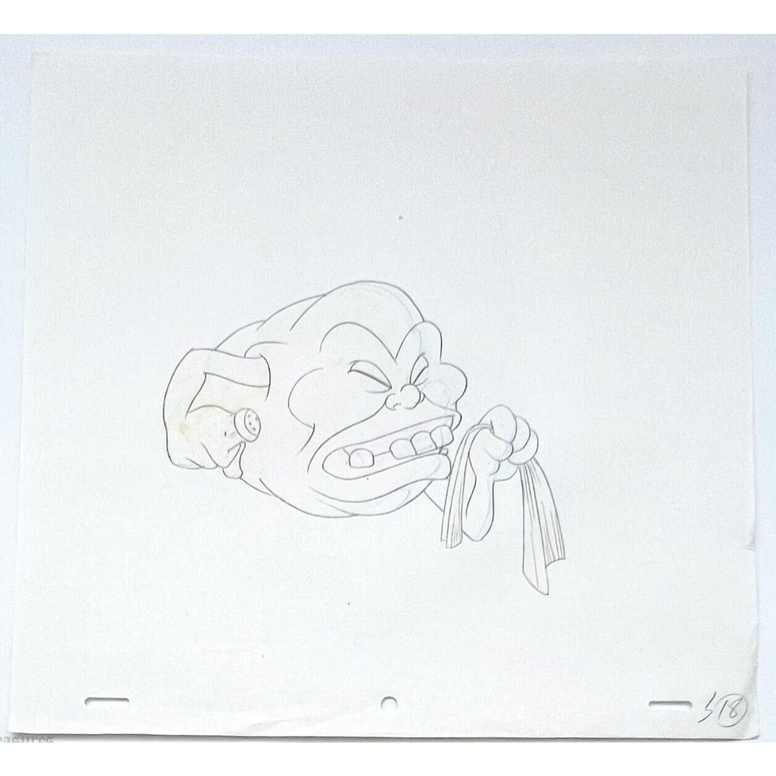 Real Ghostbusters Authentic Animation Production Cel & Drawing Slimer S18 by Dic
