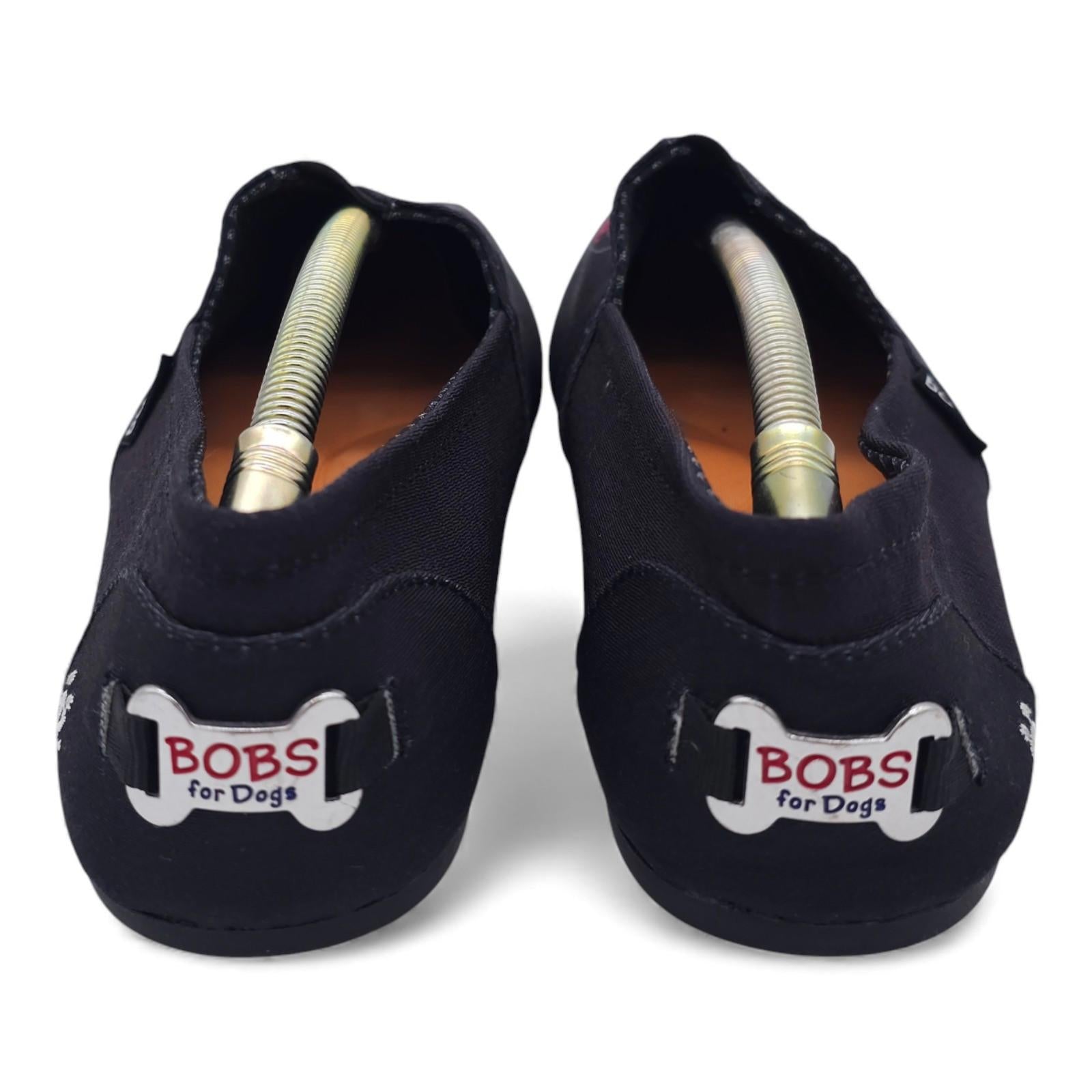 BOBS for Dogs French Bulldog Sugar Skull Canvas Slip On Shoes Women's Size 9.5