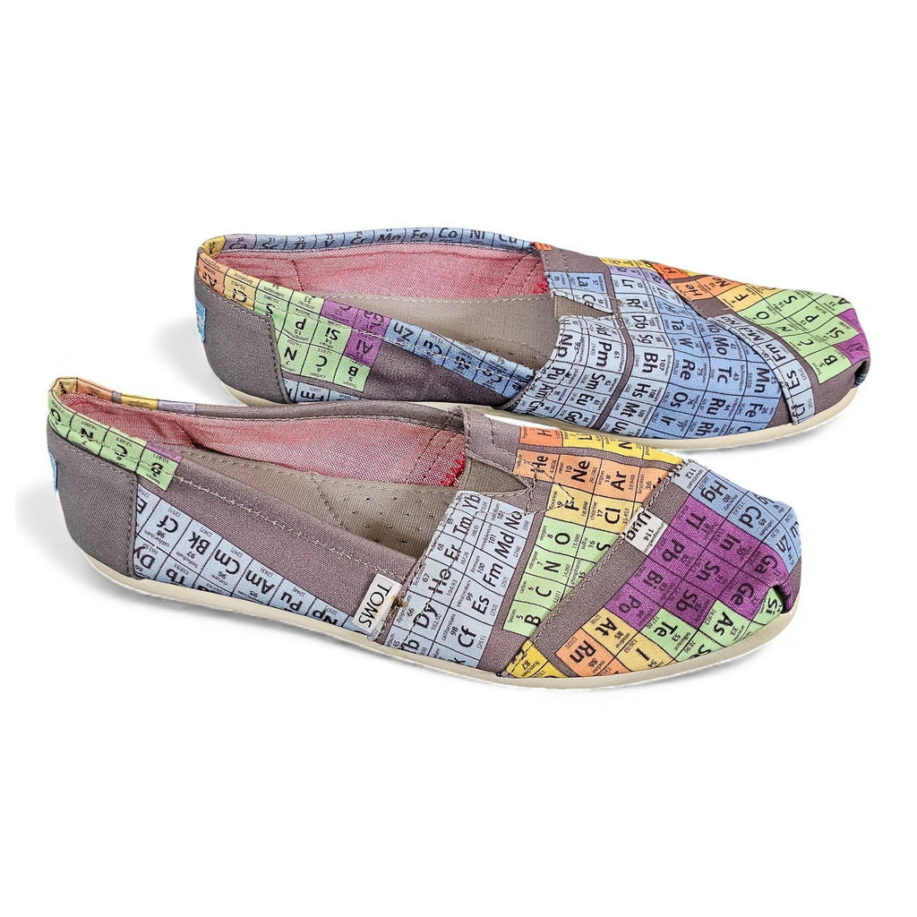 TOMS Shoes Alpargata Flats Multicolor Periodic Table - Womans 9 by TOMS