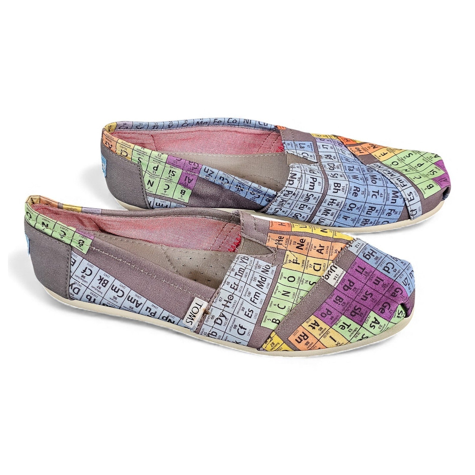 TOMS Shoes Alpargata Flats Multicolor Periodic Table - Womans 9 by TOMS