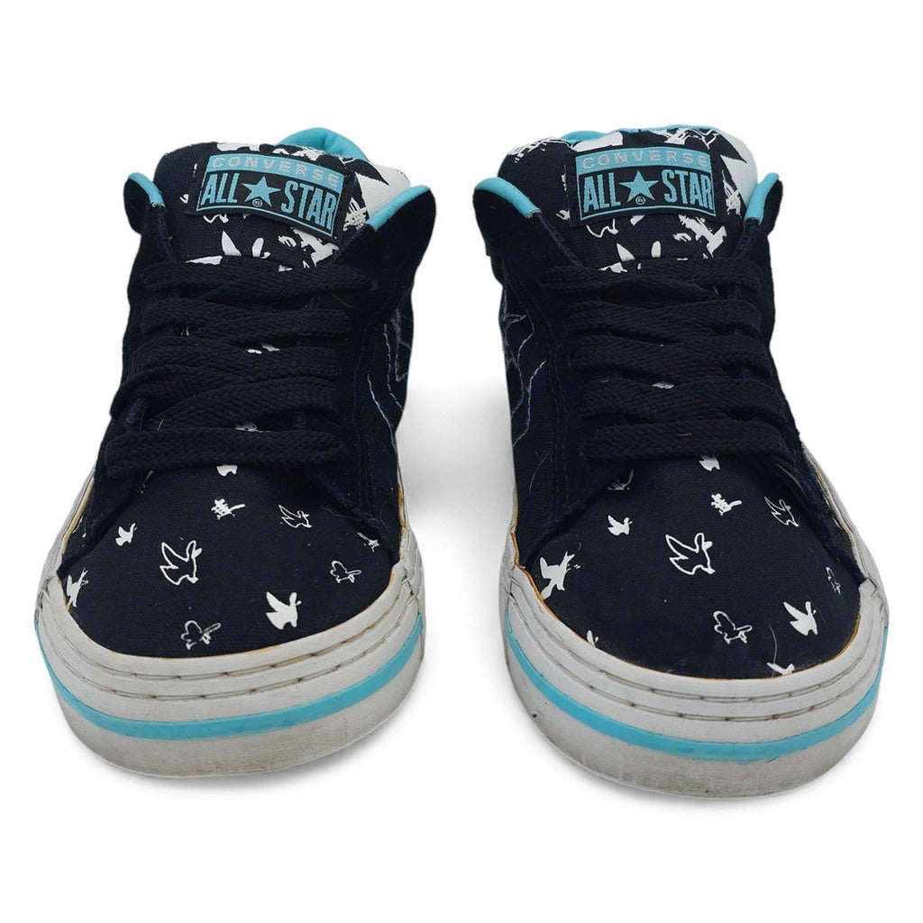 Converse All Star Low Top Black Print Sneakers Shoes Womens Size 10