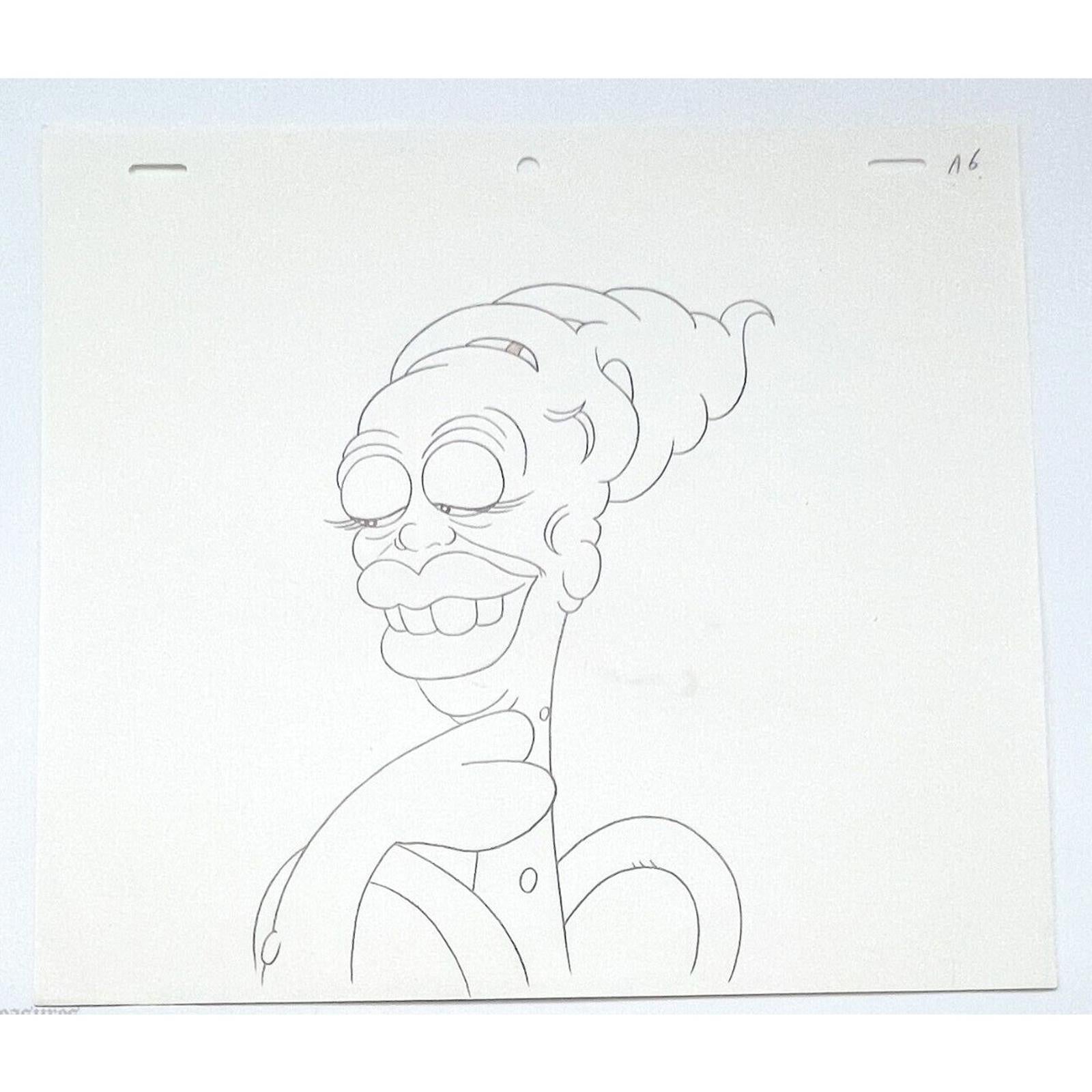 Real Ghostbusters Authentic Animation Production Cel & Drawing Ghost Snarg A-6 by Dic