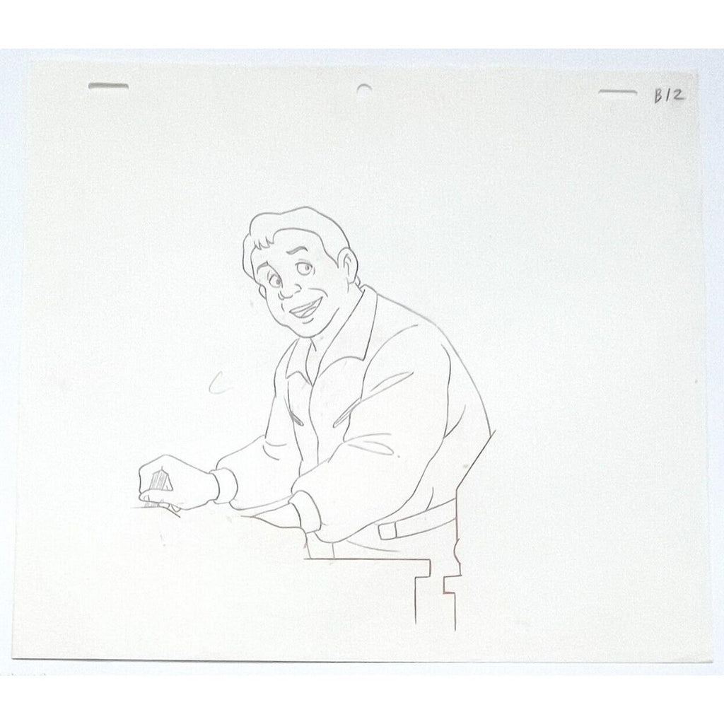 Real Ghostbusters Authentic Animation Production Cel & Drawing Ray Stantz B12 by Dic
