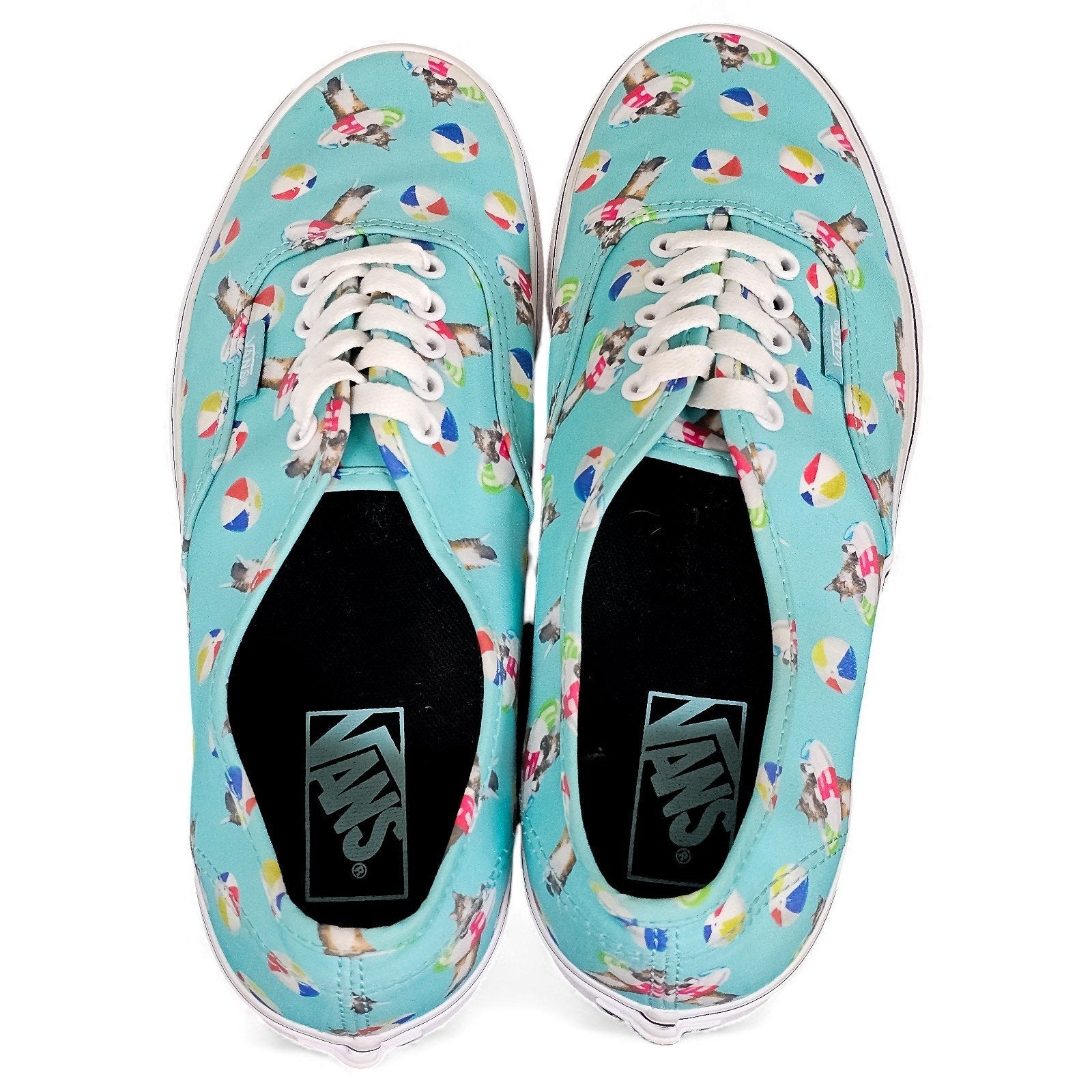Vans Cat Print Lifesaver Pool Party Cat Aqua Blue 10w/8.5m by VANS