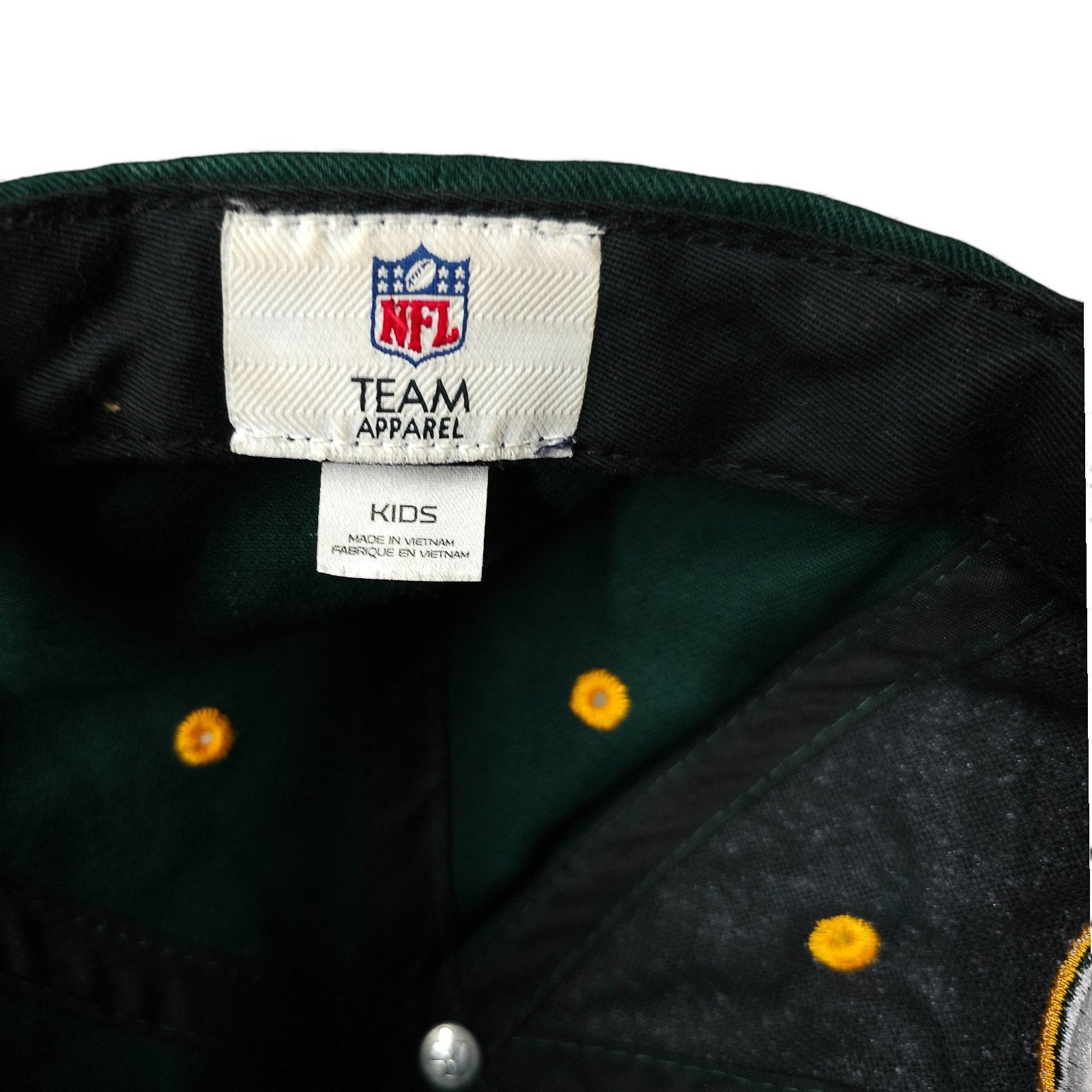Vintage 90's Green Bay Packers Hat Green & Yellow Kid NFL Adjustable by NFL