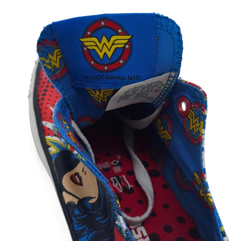 Converse Chuck Taylor All Star Low Top Wonder Woman Comic Print Shoes Womens 10