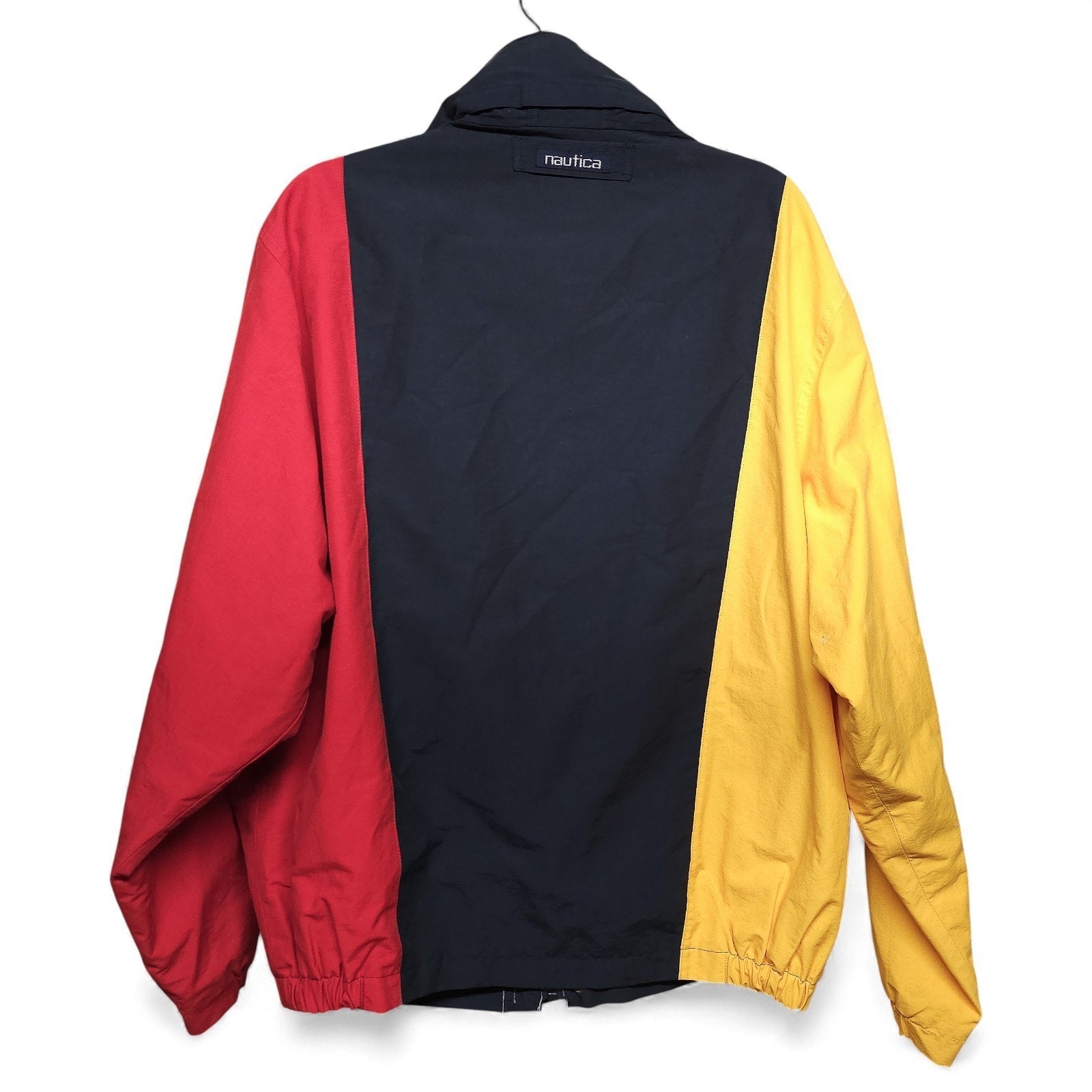 Vintage 90's Nautica Color Block Zip Up Sailing Jacket Adult L by Nautica