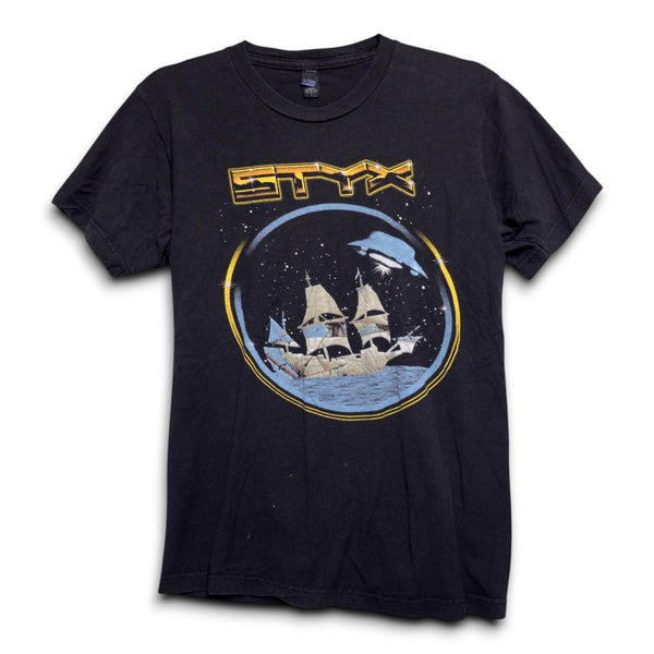 Tultex Vintage Styx Black Band UFO Graphic T-Shirt - Size M