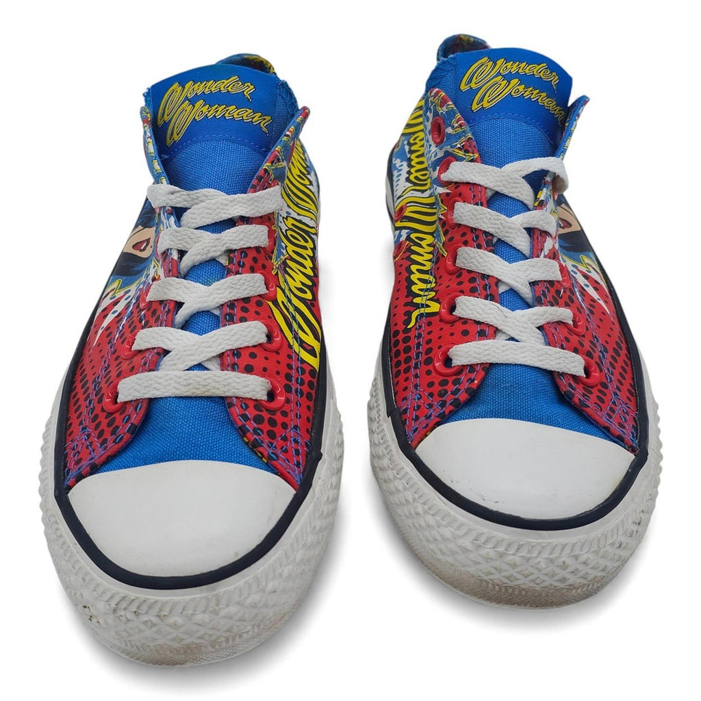 Converse Chuck Taylor All Star Low Top Wonder Woman Comic Print Shoes Womens 10