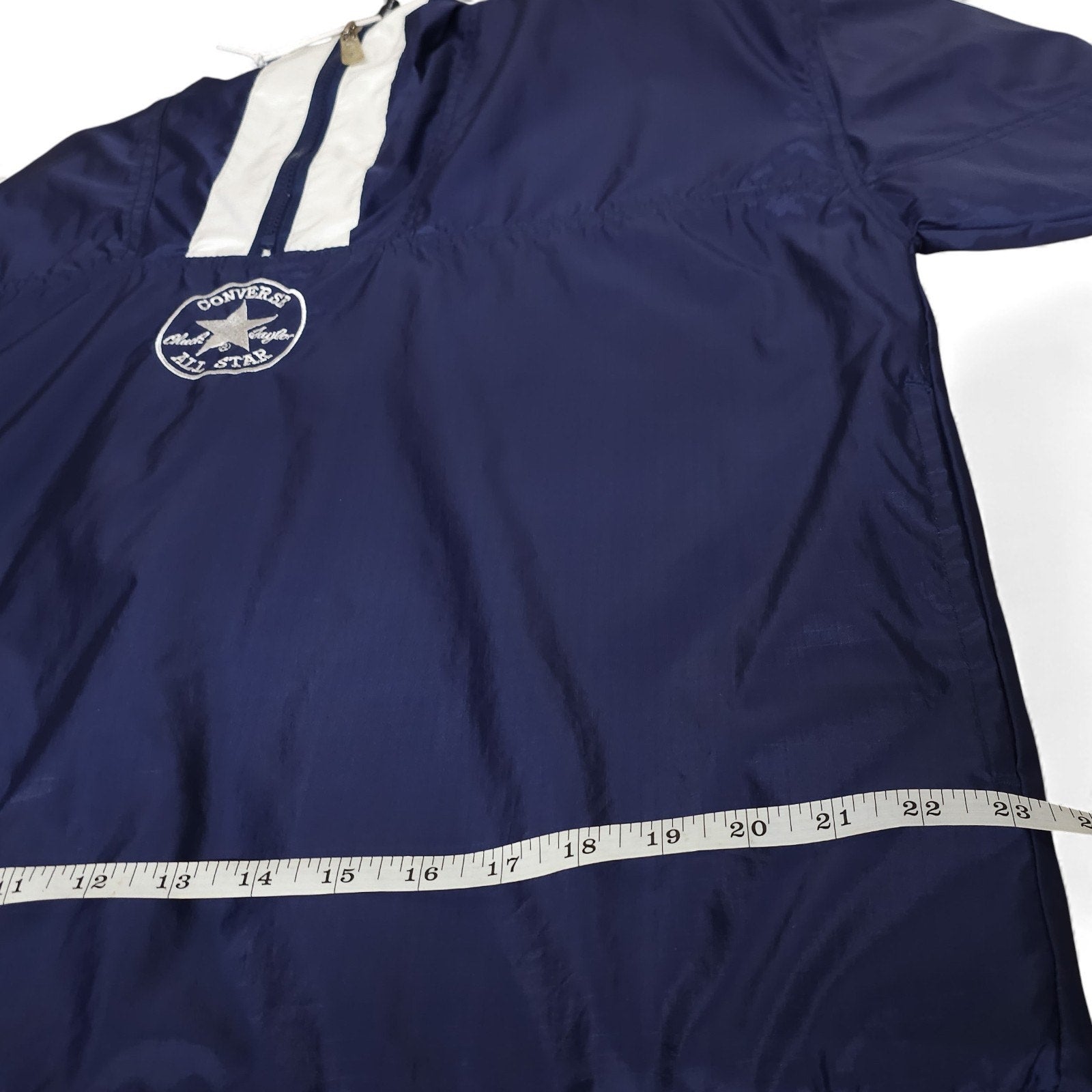 Vintage Converse All Star Windbreaker Blue White Jacket Adult M by Converse