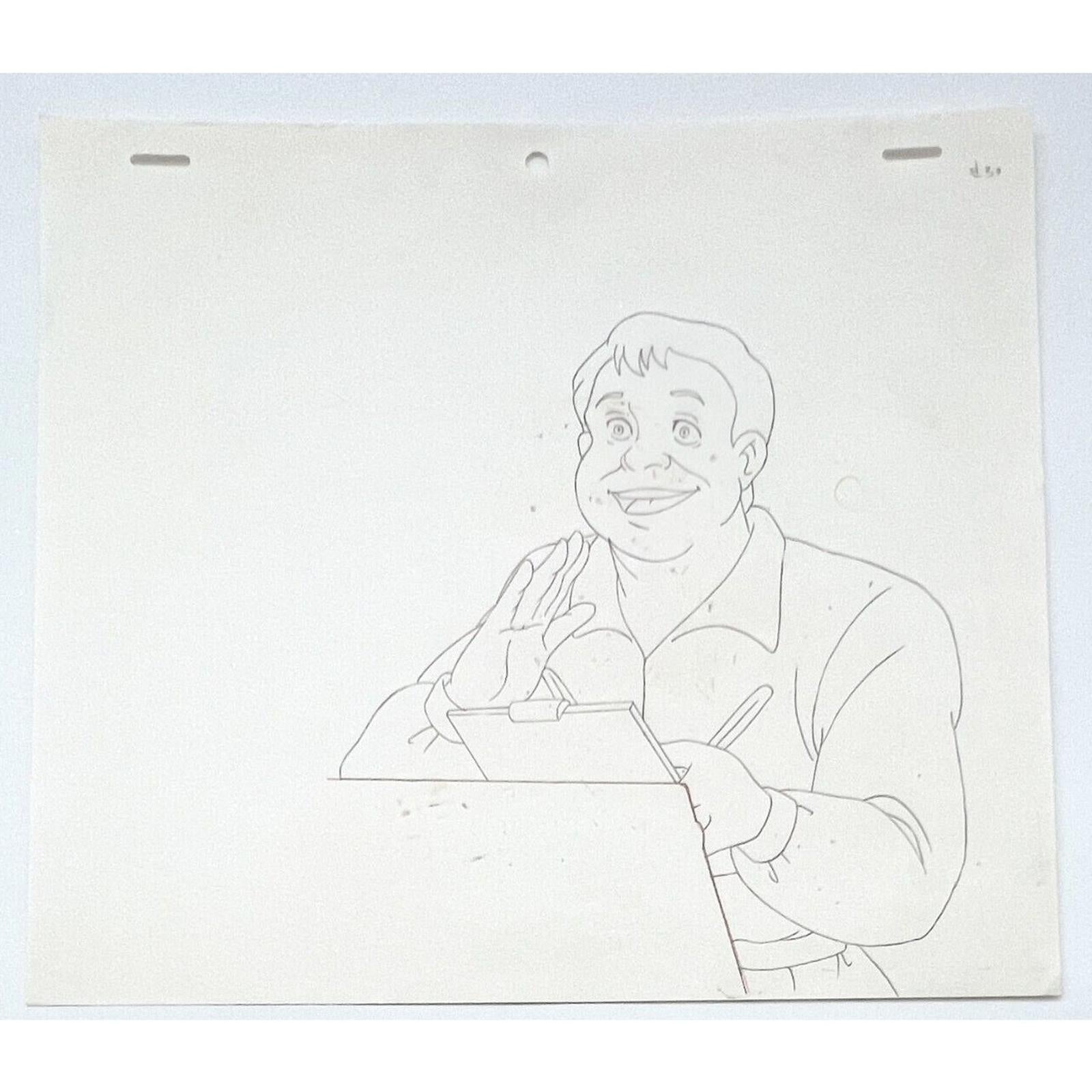 Real Ghostbusters Authentic Animation Production Cel & Drawing Ray Stantz C-30 by Dic