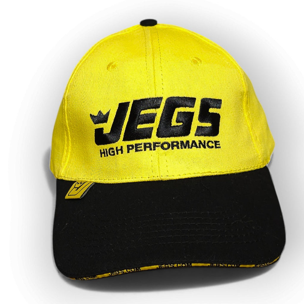 JEGS High Performance Automotive Parts Adjustable Ball Cap Hat Black & Yellow by JEGS