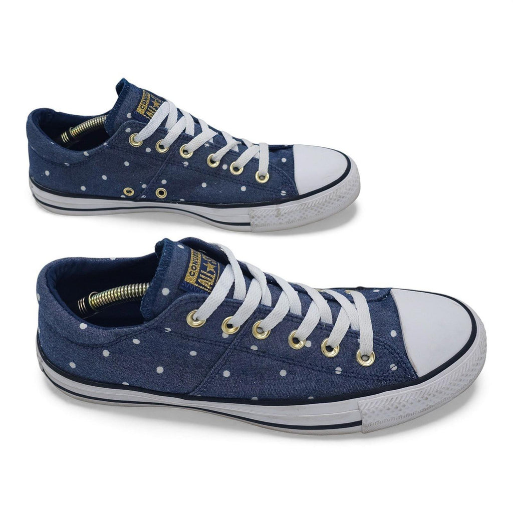 Converse Chuck Taylor All Star Low Top Polka Dot Denim Sneakers Women's Size 10
