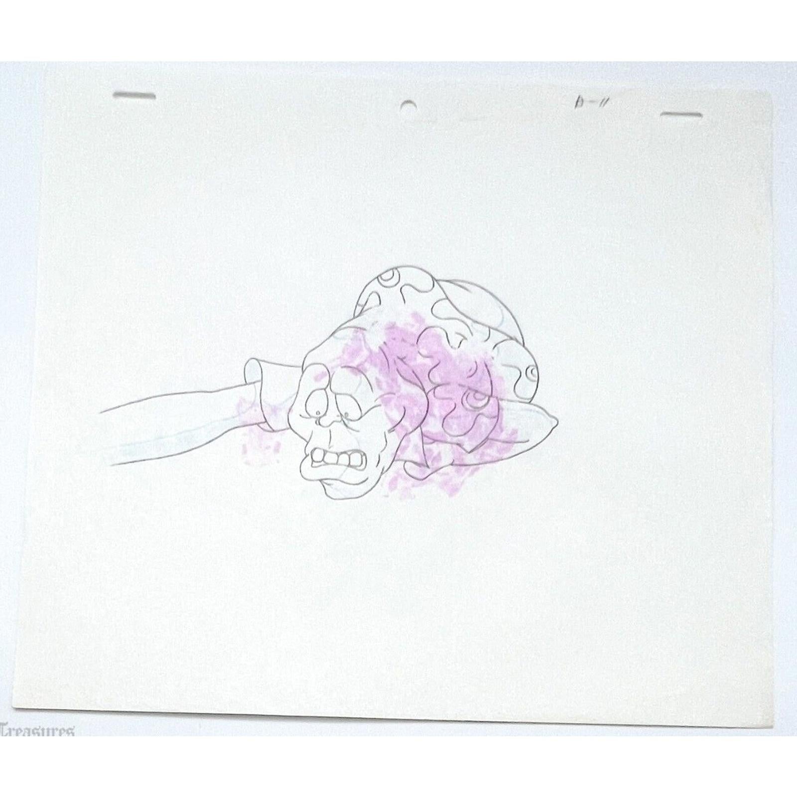 Real Ghostbusters Authentic Animation Production Cel & Drawing Slimer B11 by Dic