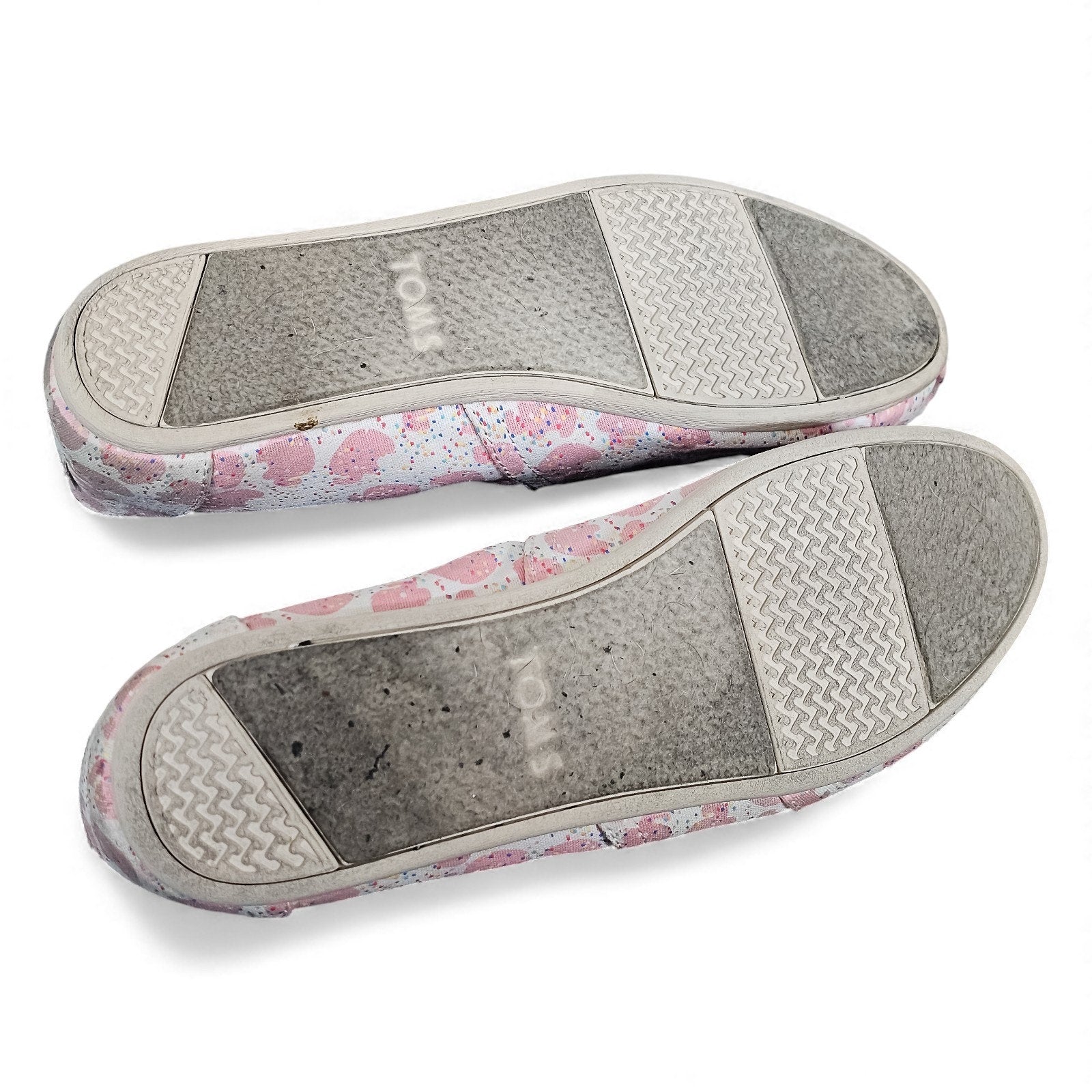 TOM'S Classic Pink Canvas Elephant Sprinkles Slip On Flats 9.5w by TOMS