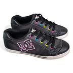 Vintage DC Shoes Low Top Sneakers Pink with Rainbow Eyelet Rare 10w/8.5m by DC Shoes