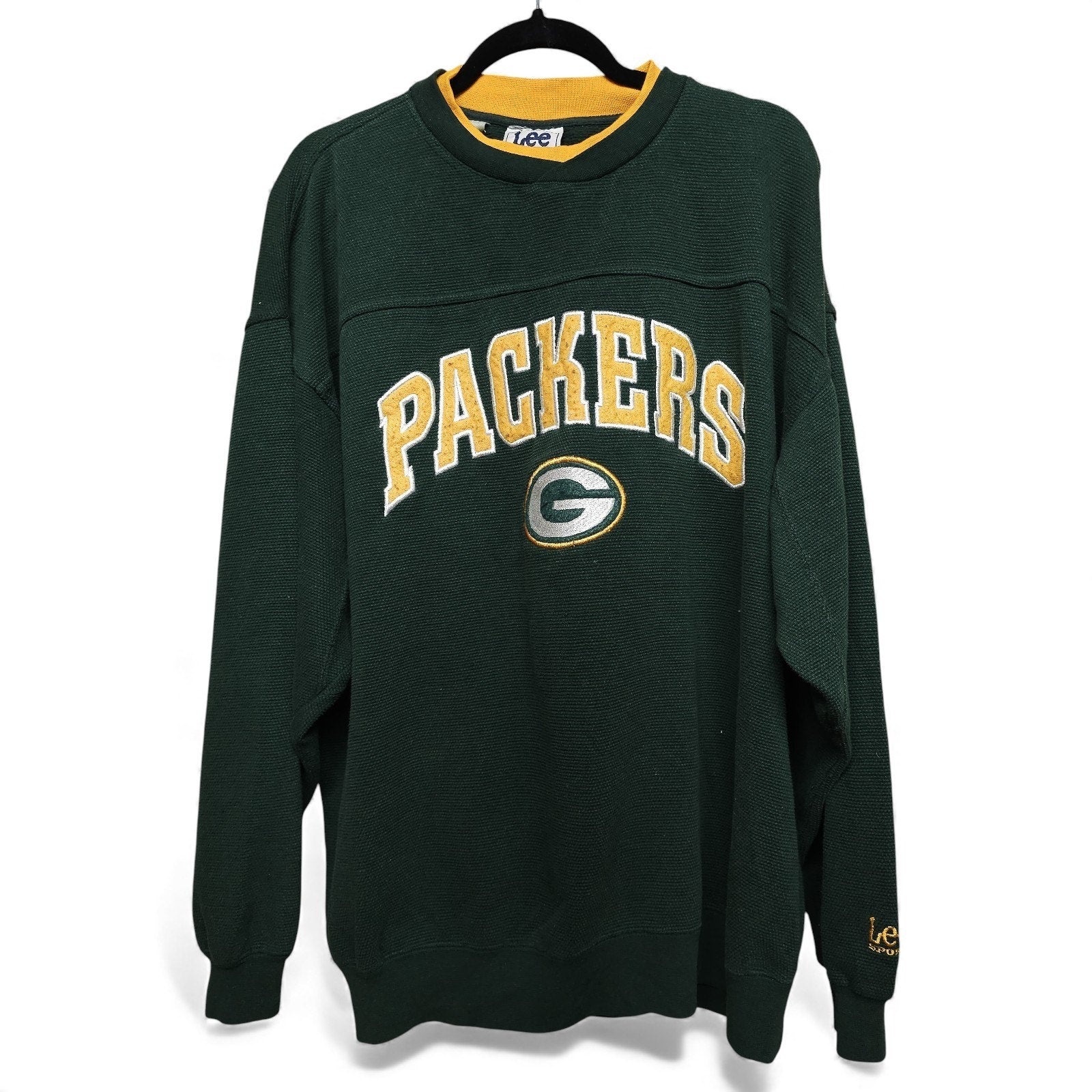 Vintage 90s Team NFL Green Bay Packers Lee Sport Sweatshirt Embroidered Adult L by Lee