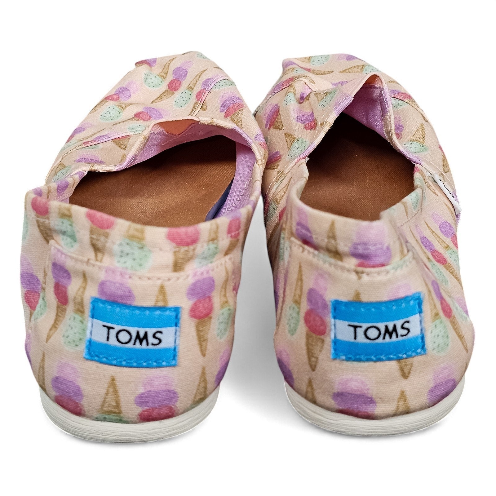 TOM’S Classic Ice Cream Cones Slip On Flats 9.5w/8.5m by TOMS