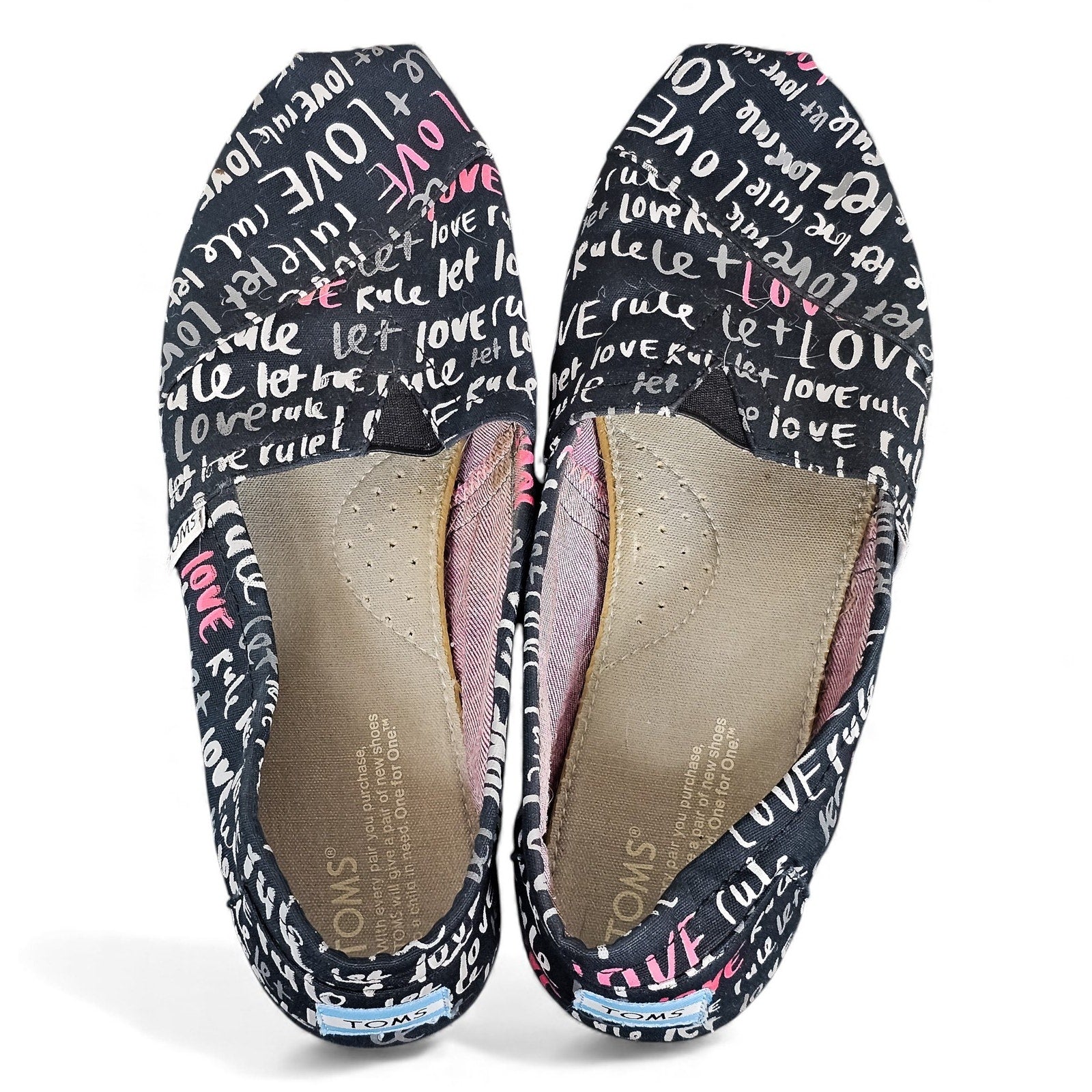 TOMS Shoes Alpargata Let LOVE Rule Special Edition - Womans 10 by TOMS