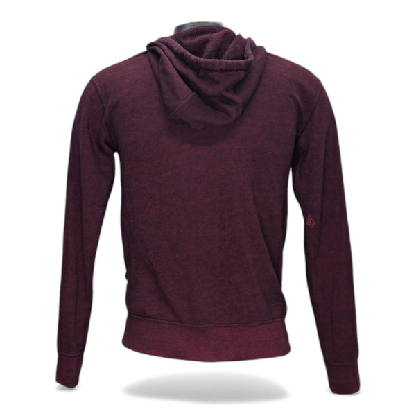Volcom Men's Maroon Full-Zip Hoodie Sweatshirt