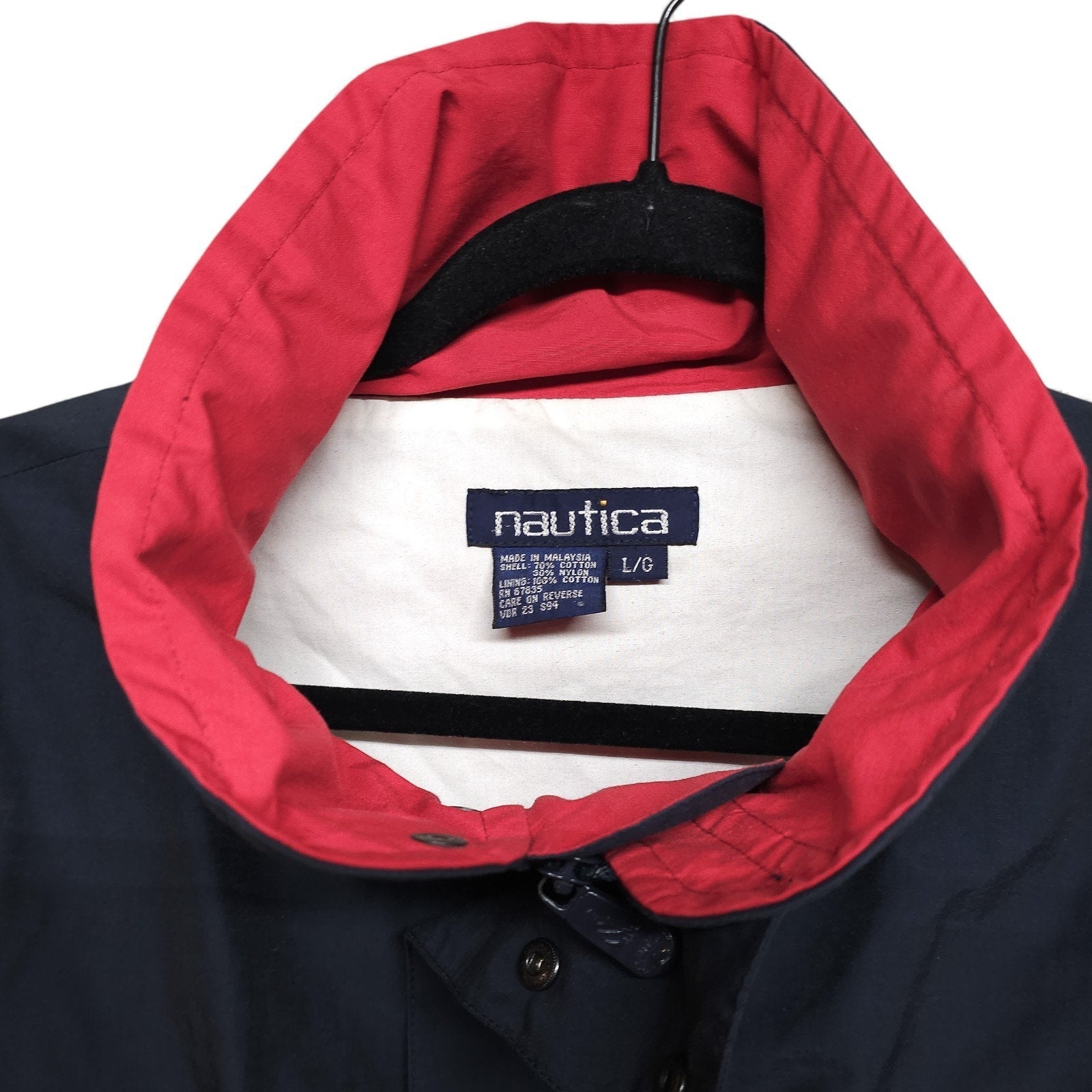Vintage 90's Nautica Color Block Zip Up Sailing Jacket Adult L by Nautica