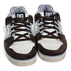 Vintage DC Shoes Low Top Brown White Checkerboard Accents Rare 8.5m/10w by DC Shoes