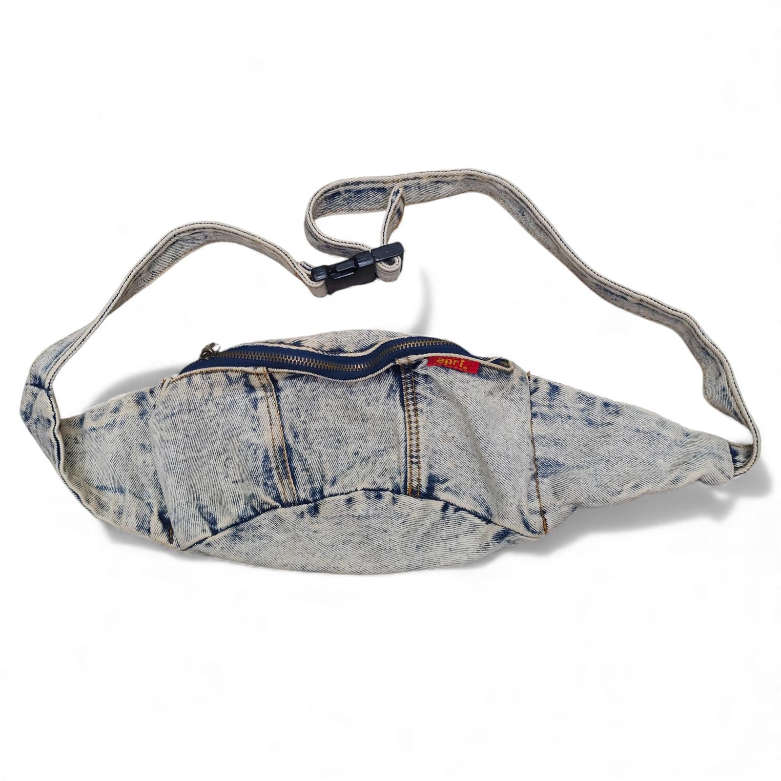 Vintage Apri Denim Style Waist Bag Fanny Pack with Adjustable Strap by apri