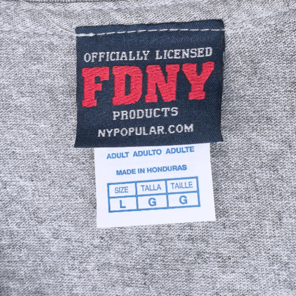 FDNY Fire Department City of New York Gray T-Shirt - L by Thrift by Mail