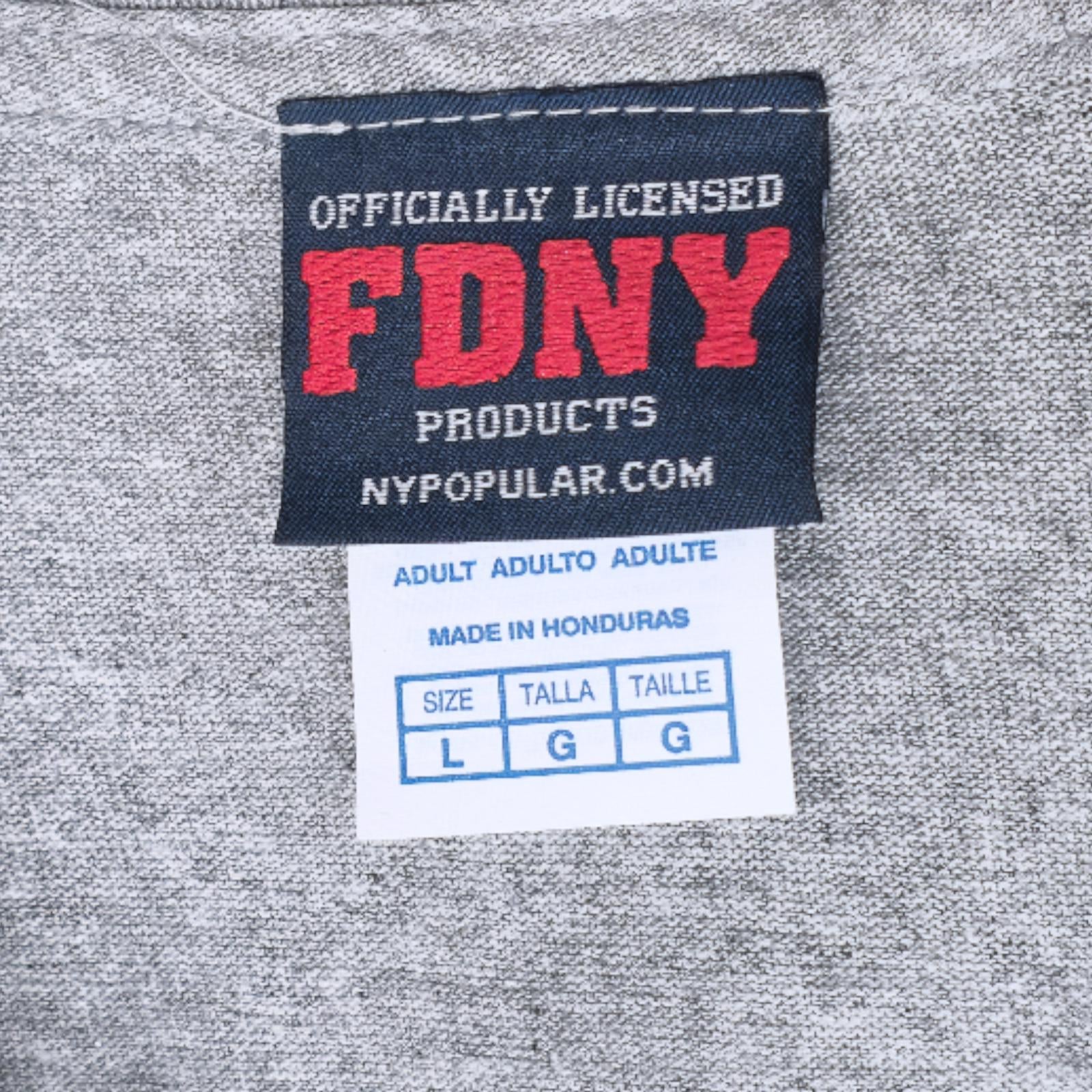 FDNY Fire Department City of New York Gray T-Shirt - L by Thrift by Mail