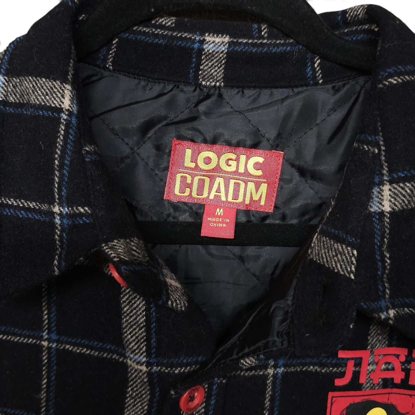 Logic COADM Tour 2019 Black Bobby Boy Quilted Wool Flannel Lined Adult M by LOGIC