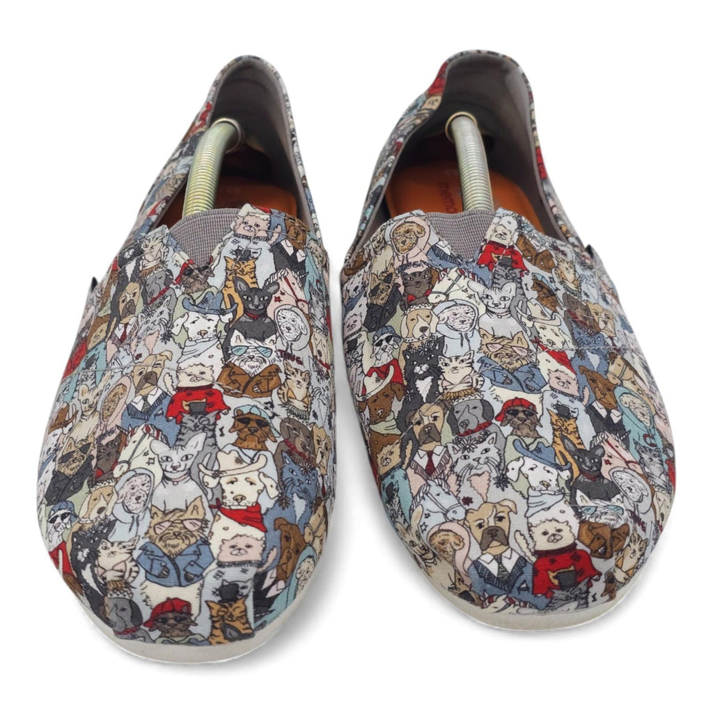 BOBS for Dogs Skechers Slip On Shoes Memory Foam Cat Dog Print Women's Size 9.5