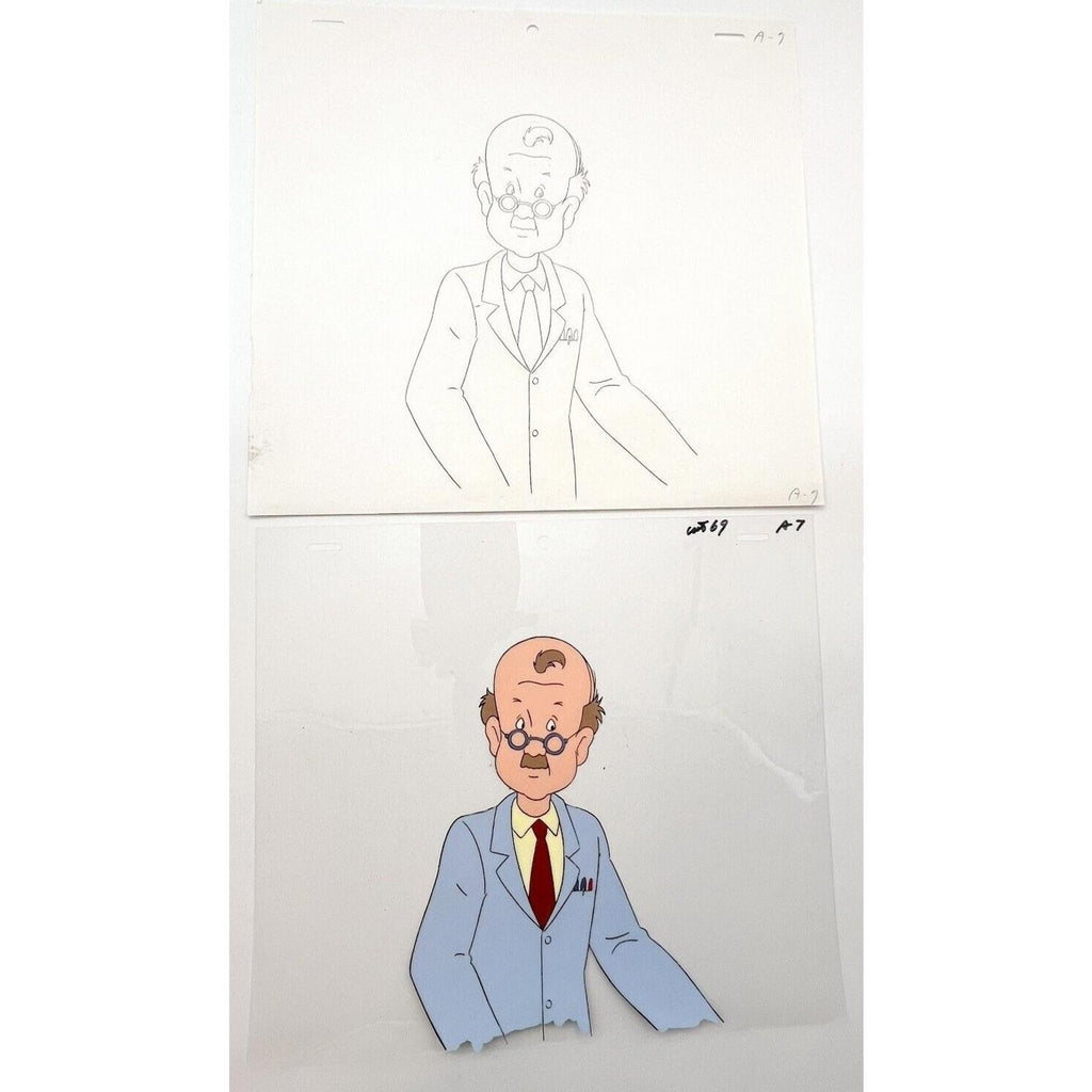 Real Ghostbusters Authentic Animation Production Cel & Drawing - Scientist - A7 by Dic
