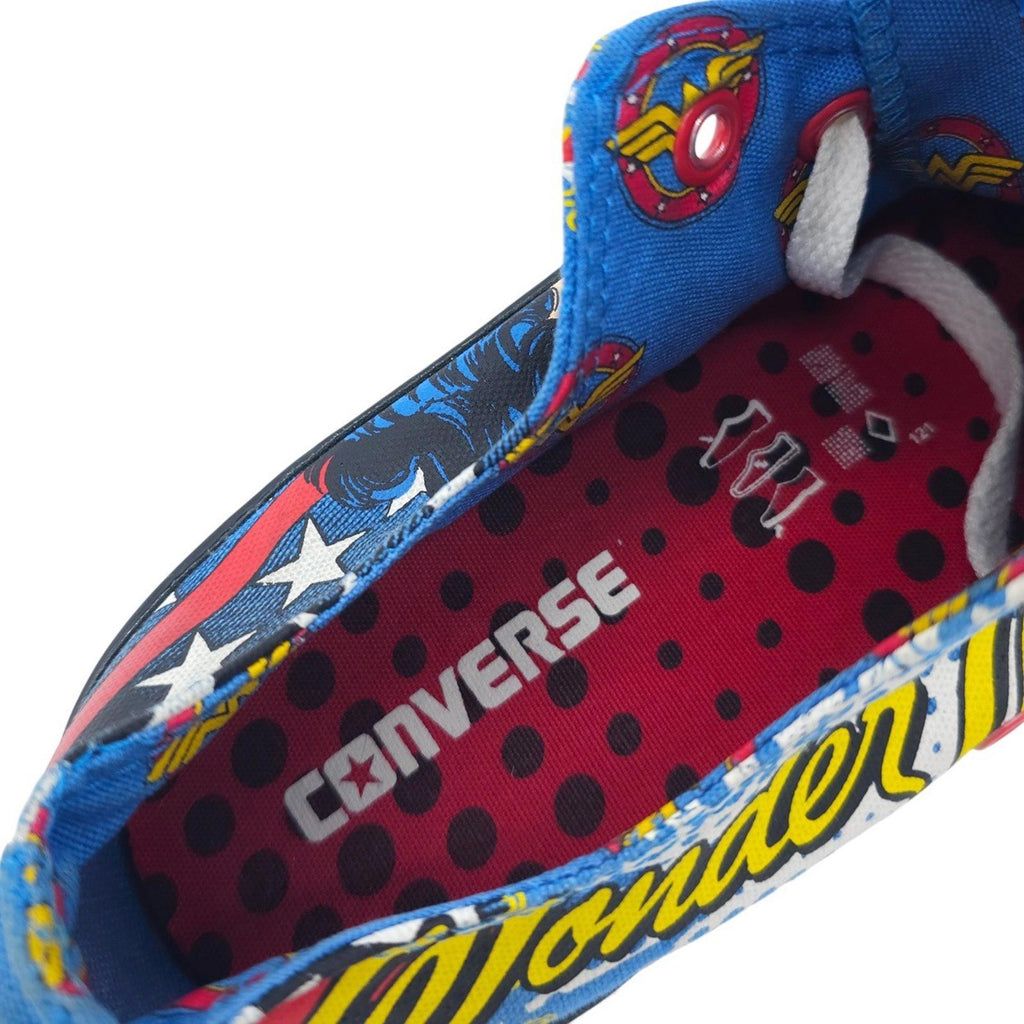 Converse Chuck Taylor All Star Low Top Wonder Woman Comic Print Shoes Womens 10