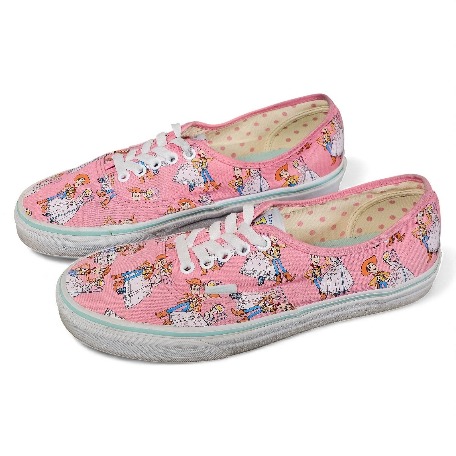 Vans Disney Pixar Toy Story Woody & Bo Peep Authentic Sneakers Pink 10w/8.5m by VANS