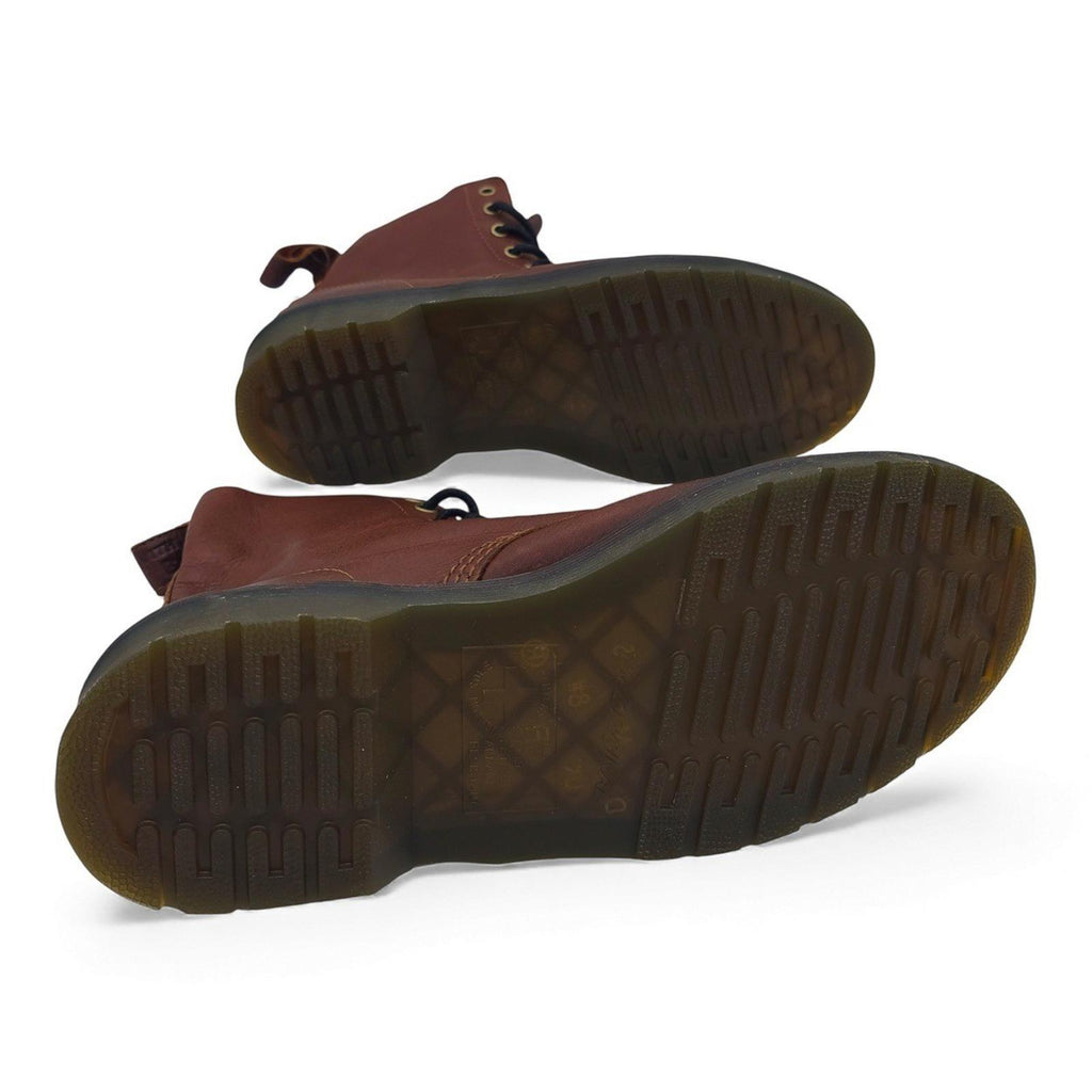 Dr Martens 1460 Pascal Smooth Leather Lace Up Ankle Boots Brown Size Mens 9 US